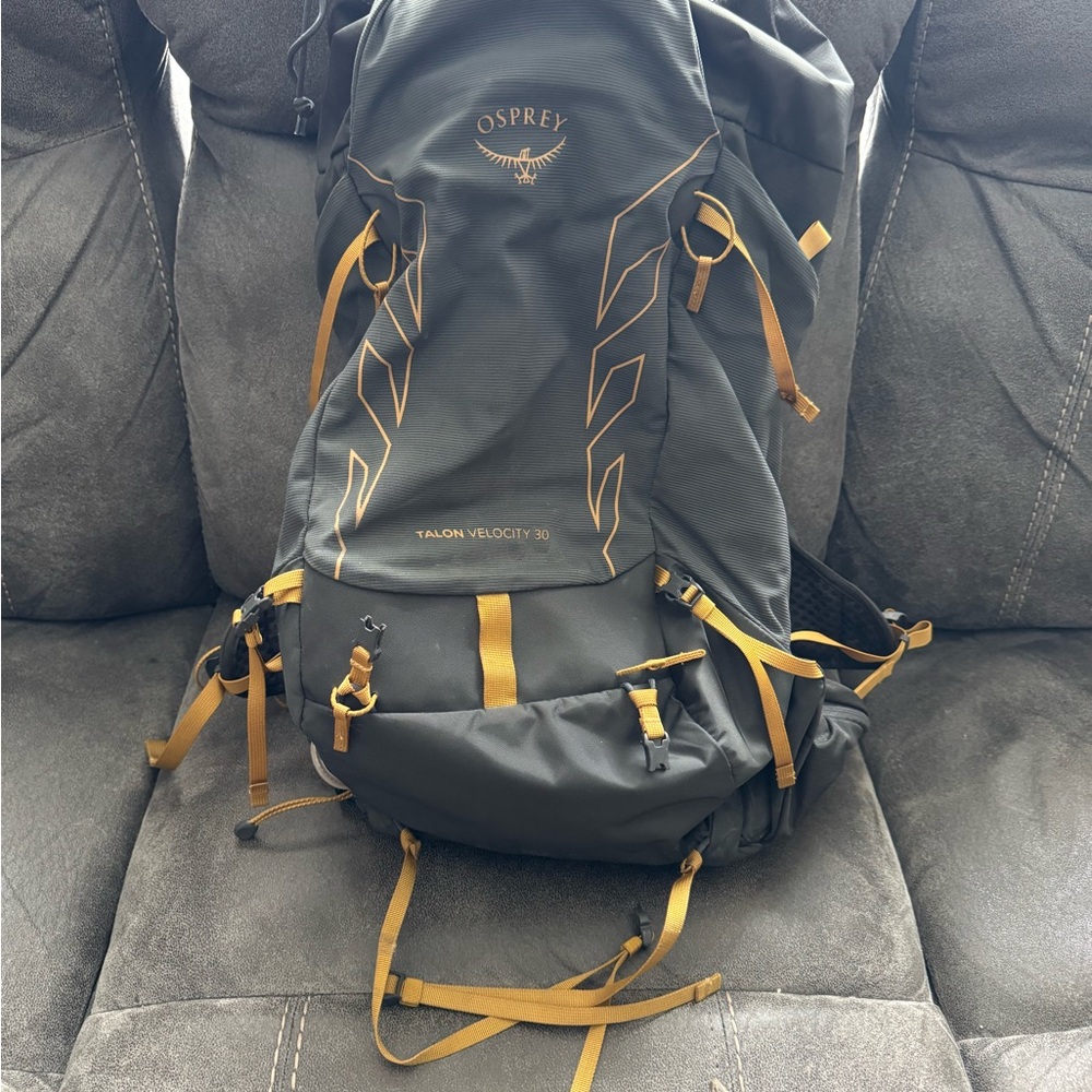 Osprey Talon Velocity 30 Gray and Gold Backpack